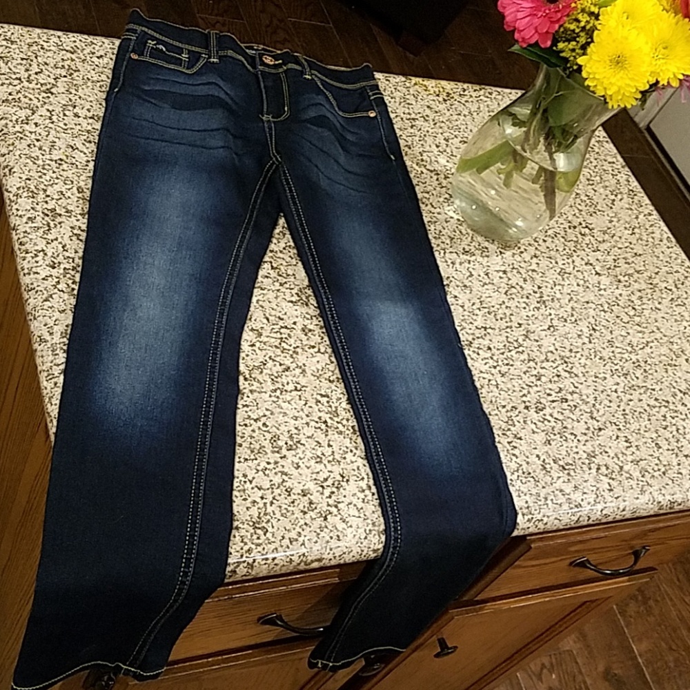 Girls dark skinny jean pants